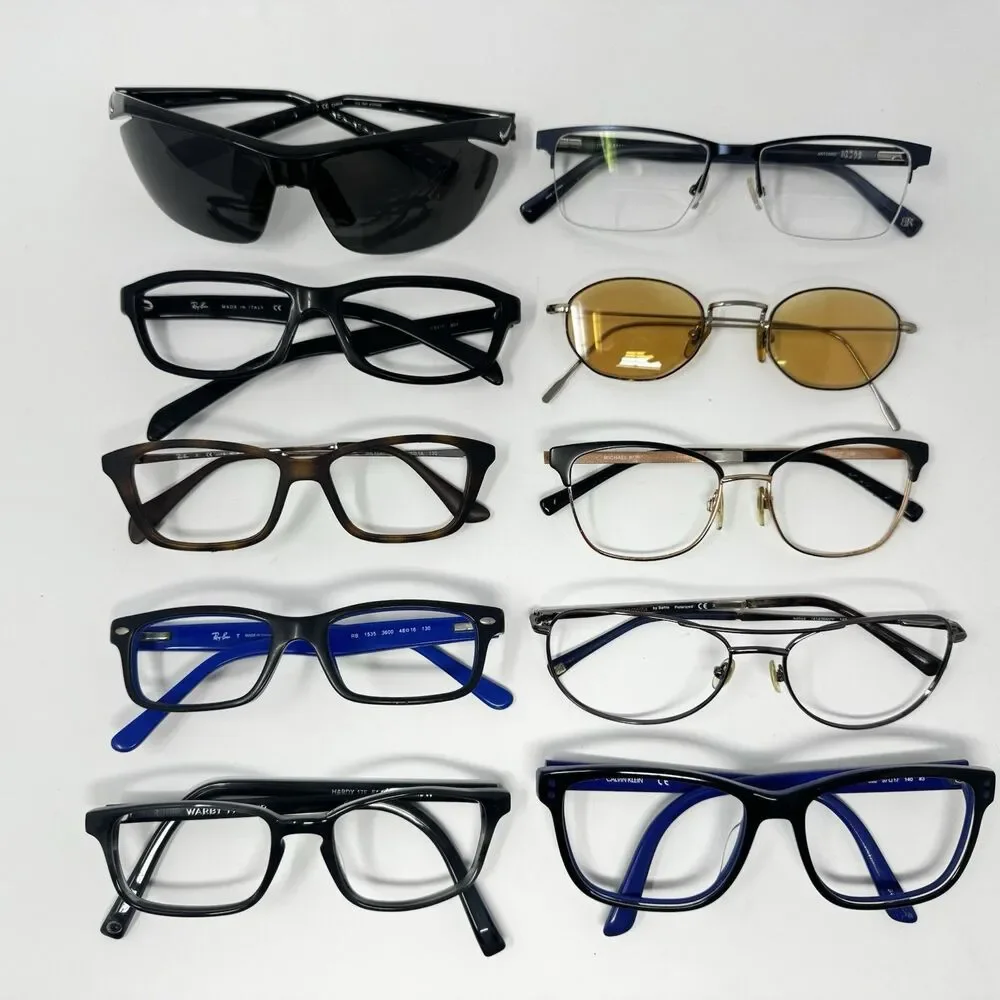 Designer Eyeglass & Sunglass Frames Lot of 10 Ray-Ban Nike READ